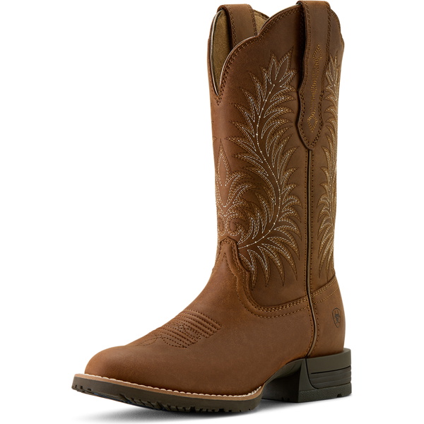 2026 Ariat Womens Hybrid Ranchward W Toe Western Boot 10063901 - Frontier Brown